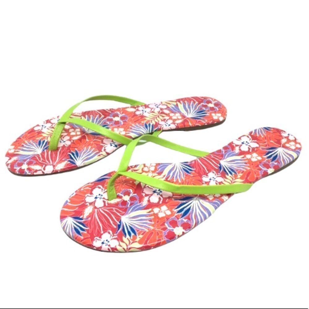 Nwot flower flip flops